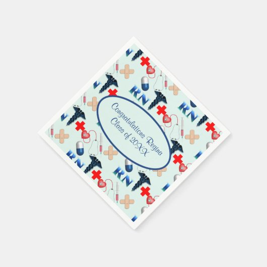 Serviette En Papier Diplôme de l'école de soins infirmiers (Coin)