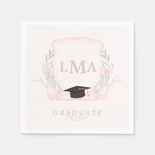 Serviette En Papier Diplôme de monographie de coquette (Devant)