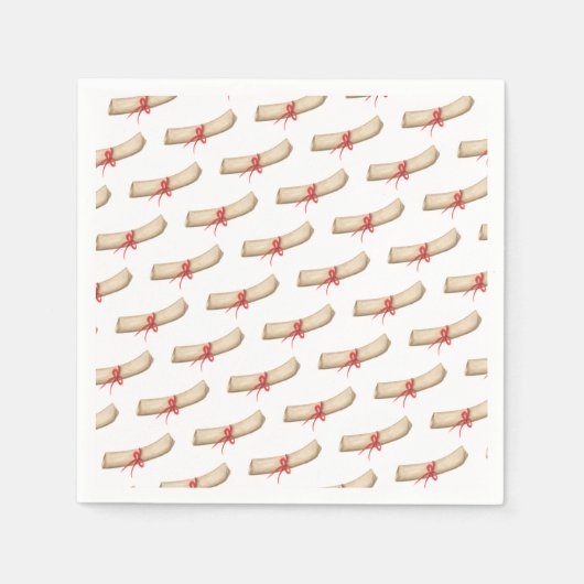 Serviette En Papier Diplôme de parachutisme scolaire Ruban rouge (Devant)