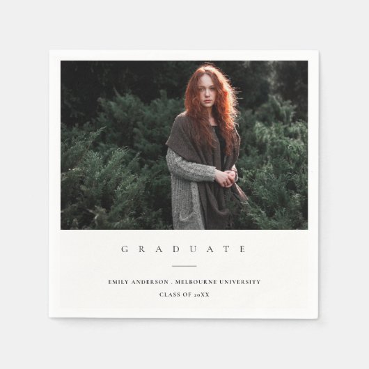 SERVIETTE EN PAPIER DIPLÔME DE PHOTO MODERNE ET MODERNE (Devant)