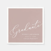 Serviette En Papier Diplômé de script moderne Diplôme simple (Devant)