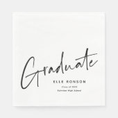 Serviette En Papier Diplômé de Script Moderne Simple Remise des Diplôm (Devant)