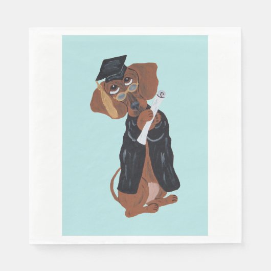Serviette En Papier Diplômé de teckel (Devant)