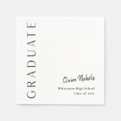 Serviette En Papier Diplôme de typographie verticale moderne (Devant)