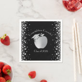 Serviette En Papier Diplôme d'enseignement Noir Argent (En situation)