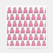 Serviette En Papier Diplôme d'études de Casquette rose (Devant)