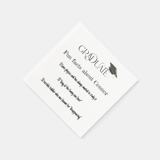 Serviette En Papier Diplôme d'études supérieures Cap Fun Faits (Coin)