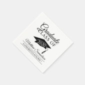 Serviette En Papier Diplôme d'études supérieures de l'école blanche mo (Coin)