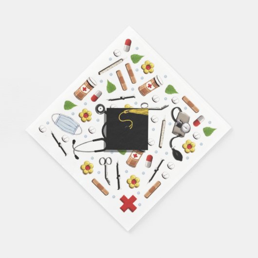 Serviette En Papier Diplôme d'infirmière (Coin)