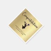 Serviette En Papier Diplôme d'or moderne afro-américain (Coin)