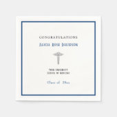 Serviette En Papier Diplôme, École Médicale, Caduceus, (Devant)