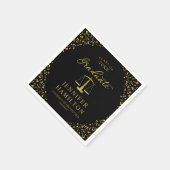 Serviette En Papier Diplômé Elegant Gold Black Law School (Coin)