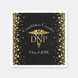 Serviette En Papier Diplômé en pratique infirmière avancée Or Noir