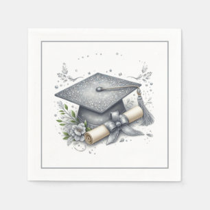 Serviette En Papier Diplôme et bonnet de remise des diplômes