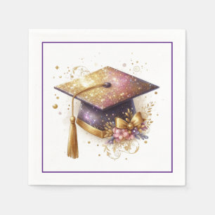 Serviette En Papier Diplôme et bonnet de remise des diplômes