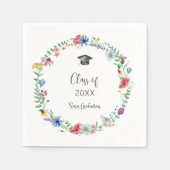 Serviette En Papier Diplôme fleur sauvage (Devant)