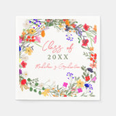 Serviette En Papier Diplôme fleur sauvage chic et moderne (Devant)