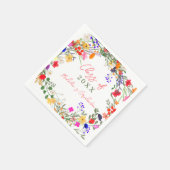 Serviette En Papier Diplôme fleur sauvage chic et moderne (Coin)