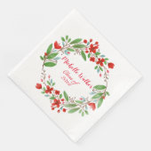 Serviette En Papier Diplôme Floral (Coin)