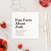 Serviette En Papier Diplômé Fun Facts Grad Black Custom (En situation)