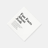 Serviette En Papier Diplômé Fun Facts Grad Black Custom (Coin)