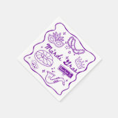 Serviette En Papier Diplômé Mardi Gras (Coin)