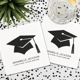 Serviette En Papier Diplôme Minimaliste Personnalisé