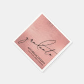 Serviette En Papier Diplômé Or Rose Clair (Coin)