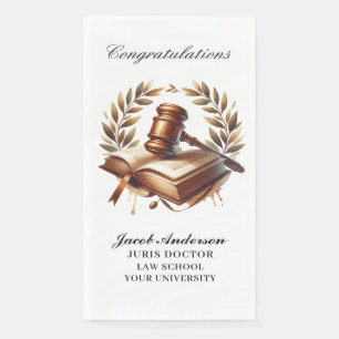 Serviette En Papier Diplôme personnalisé sur mesure JD Nom