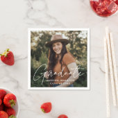 Serviette En Papier Diplôme photo de script blanc moderne (En situation)