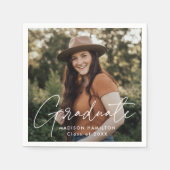 Serviette En Papier Diplôme photo de script blanc moderne (Devant)