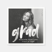 Serviette En Papier Diplôme photo de script de pinceau moderne (Devant)