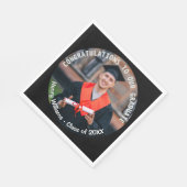 Serviette En Papier Diplômé Photo Élégant Diplômé Élégant Personnalisé (Coin)