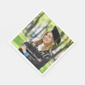 Serviette En Papier Diplôme photo personnalisé (Coin)