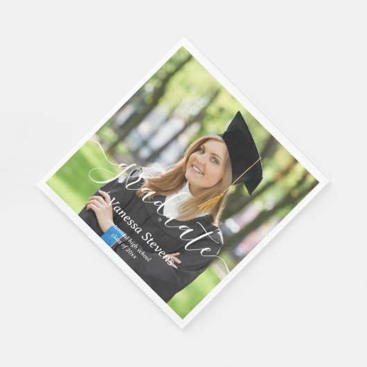 Serviette En Papier Diplôme photo personnalisé (Coin)