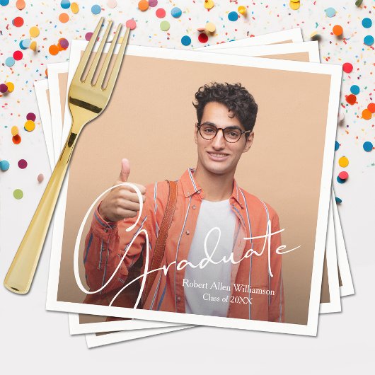 Serviette En Papier Diplôme photo personnalisé