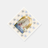 Serviette En Papier Diplôme Rétro Pêche (Coin)