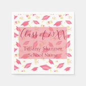 Serviette En Papier Diplômé rose charmant (Devant)