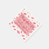 Serviette En Papier Diplômé rose charmant (Coin)