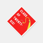 Serviette En Papier Diplôme Rouge 2026 (Coin)