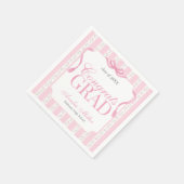 Serviette En Papier Diplômée aux fleurs roses (Coin)