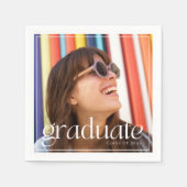 Serviette En Papier Diplômée Photo Lycée Graduation (Devant)