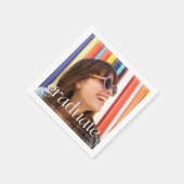 Serviette En Papier Diplômée Photo Lycée Graduation (Coin)