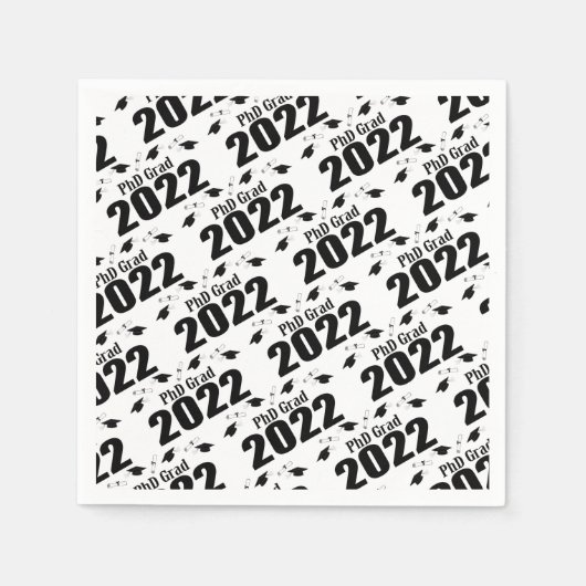 Serviette En Papier Diplômes et diplômes de doctorat (Noir) (Devant)