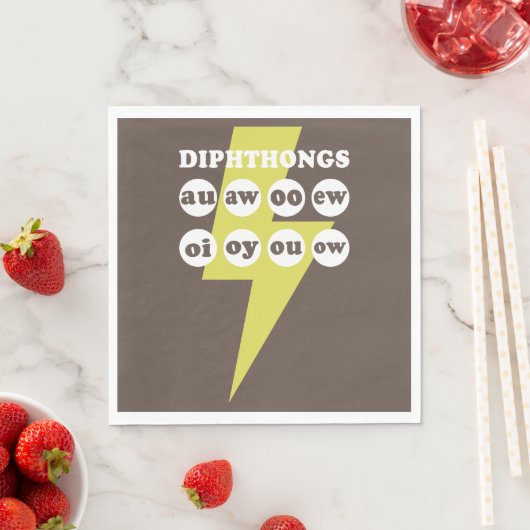 Serviette En Papier Dipthongs Apprendre l'anglais avec des phoniques (En situation)