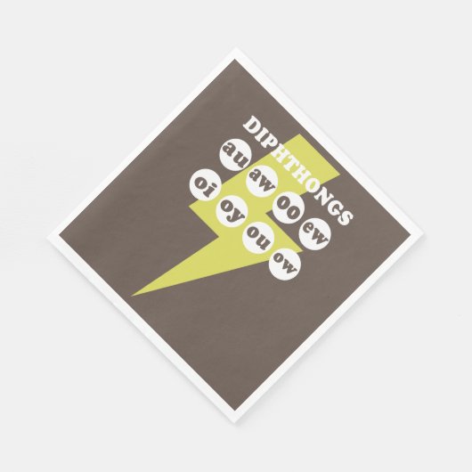 Serviette En Papier Dipthongs Apprendre l'anglais avec des phoniques (Coin)