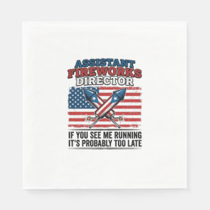 Serviette En Papier Directeur adjoint de feux d'artifice T-shirt patri