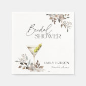 Serviette En Papier Dirty Martini Cocktail Baby Shower (Devant)