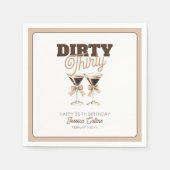 Serviette En Papier Dirty Thirty Espresso Cocktail 30e fête d'annivers (Devant)