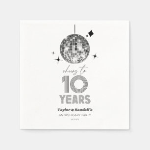 Serviette En Papier Disco 10 ans de fête Mariage